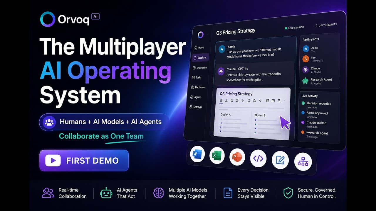 Orvoq Demo: The Multiplayer AI Operating System for Humans & AI